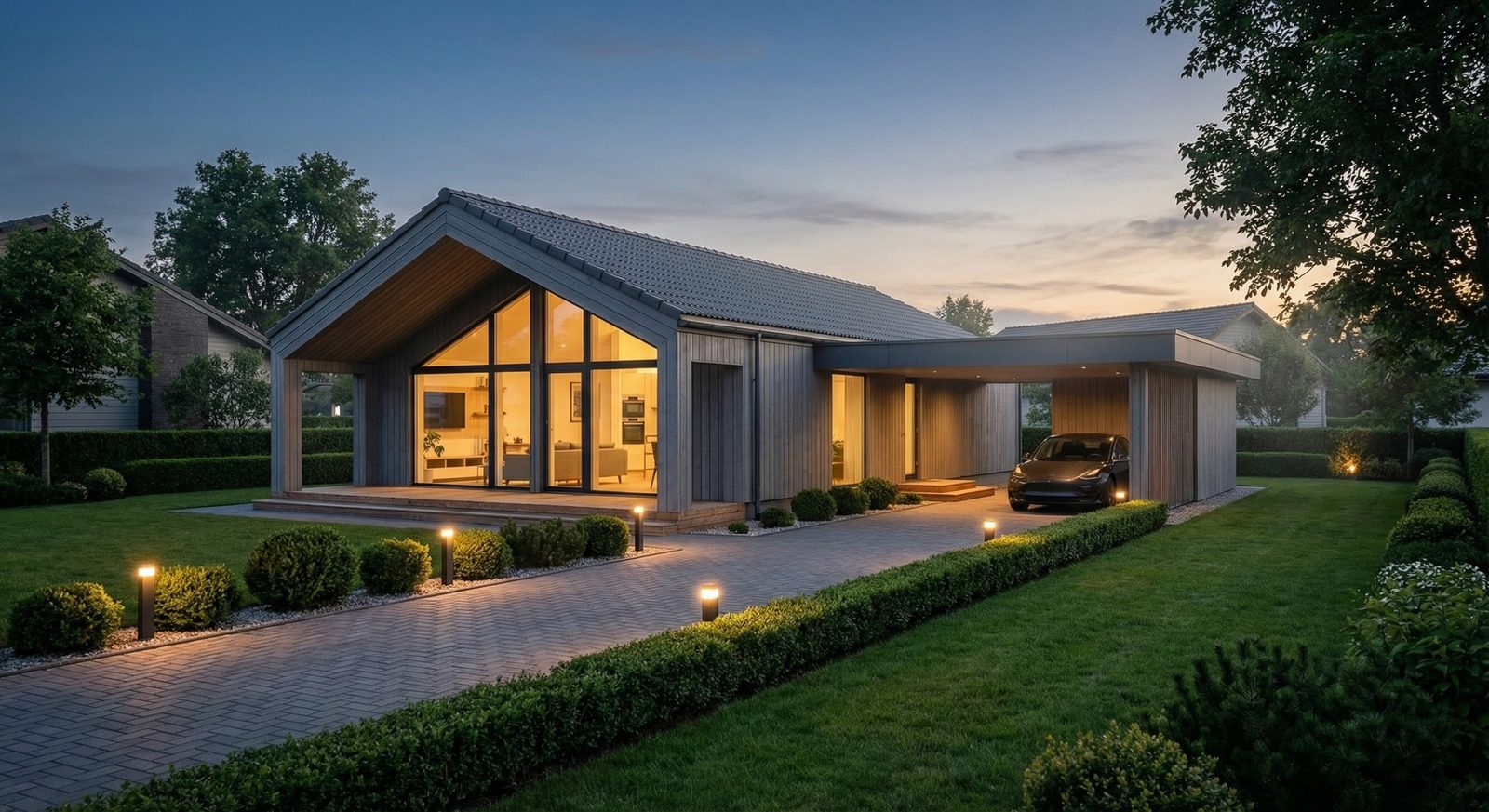 Als with a carport — evening