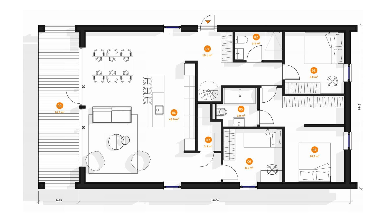 Ground floor interior