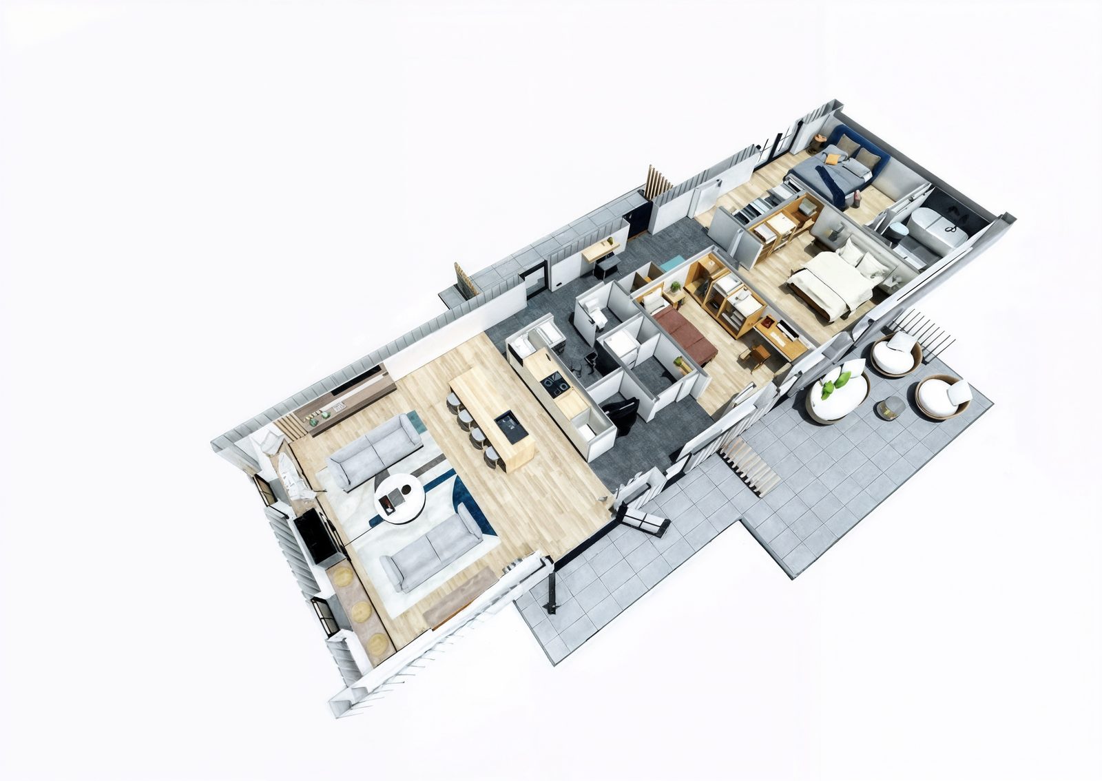 Aura 110 — Ground floor 3D view