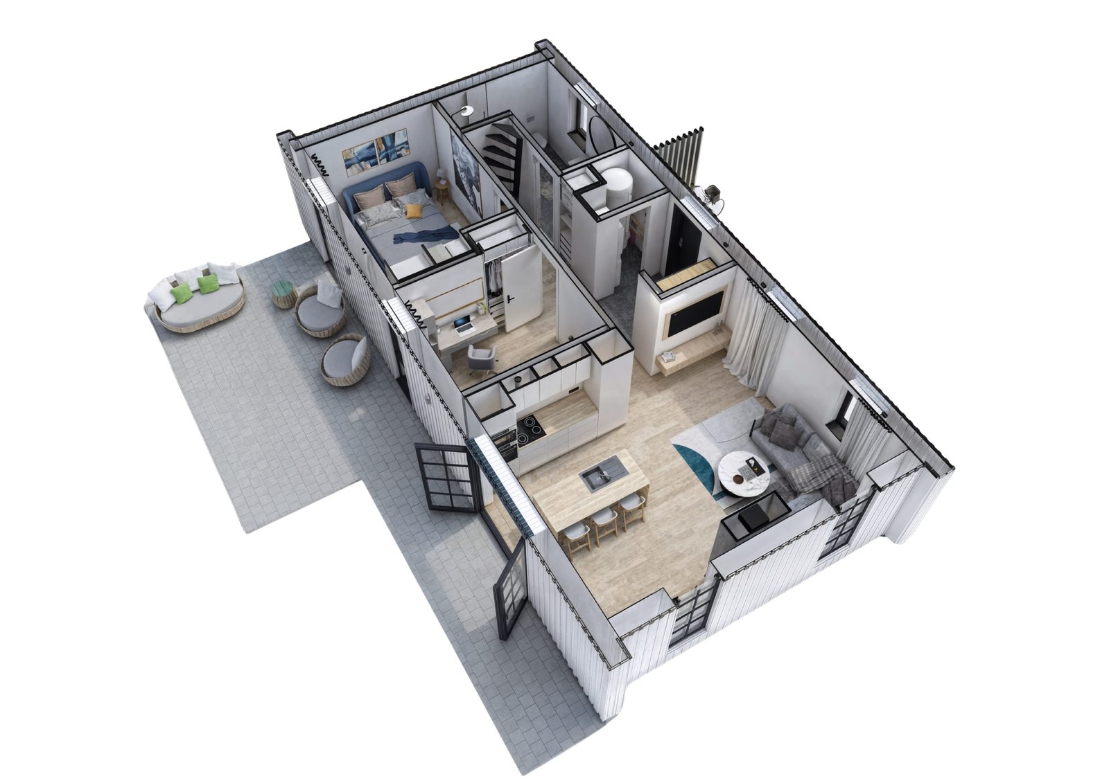 Ground floor 3D view