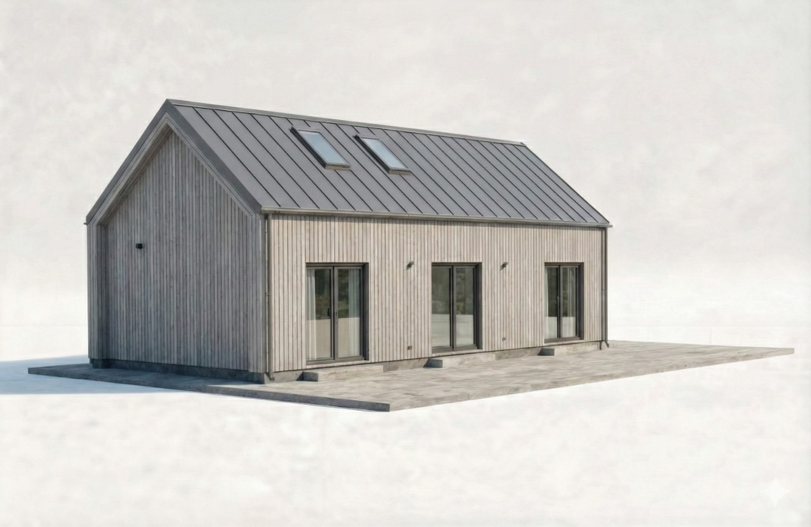 Aura 70 — Facade with tile roof